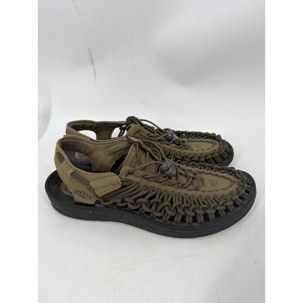 Keen Uneek Water Sandals Mens Size US 9 Green Braided Bungee Cord Shoes Outdoors